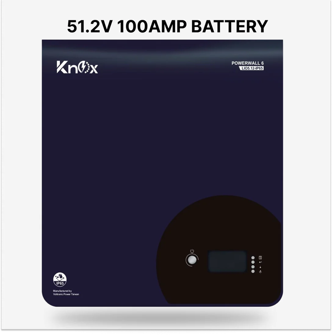 Knox Powerwall 7.1 - 51.2V 100Ah IP65 Lithium Battery | Long Life & High-Efficiency Solar Storage