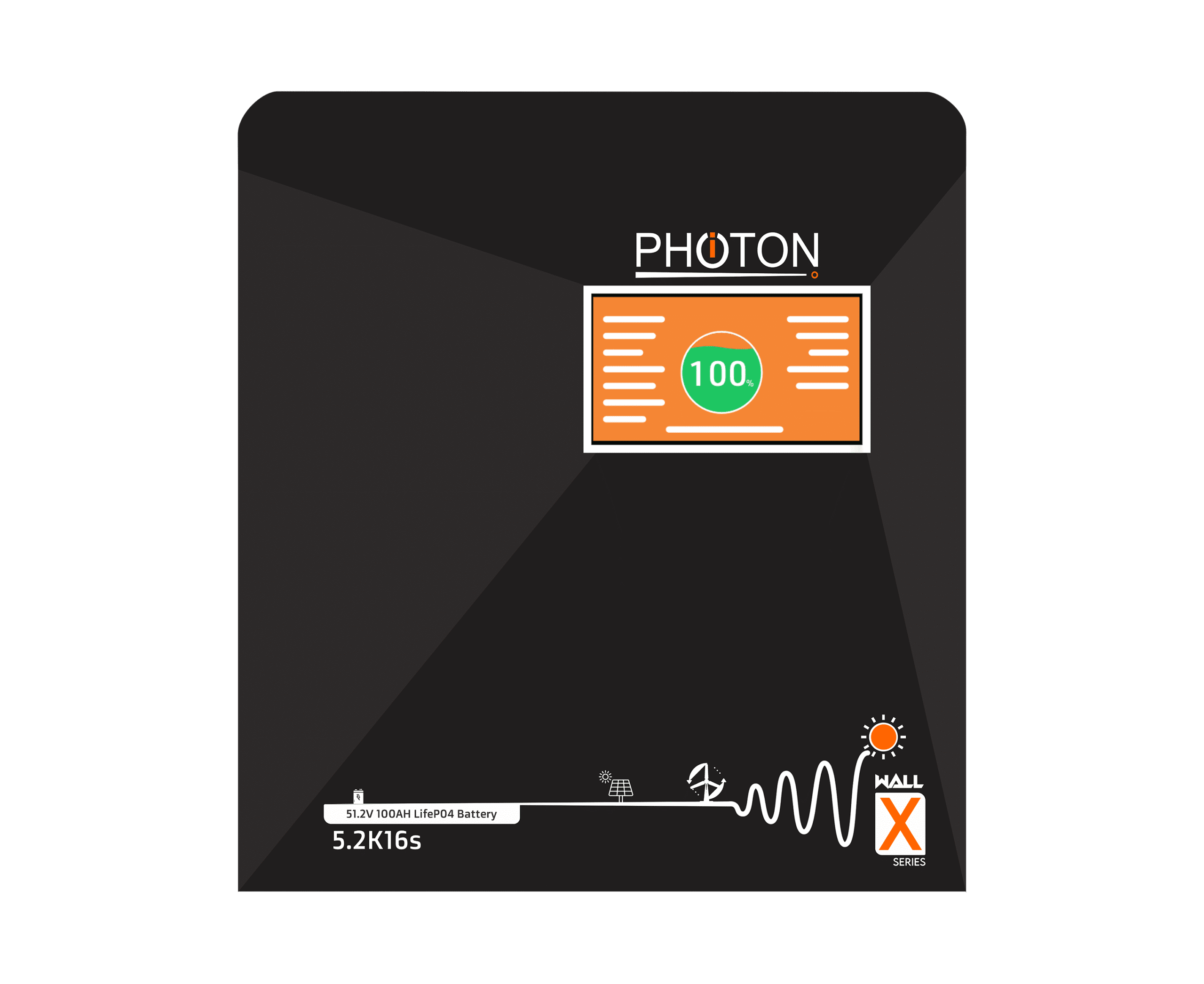 Photon 5.2KW 16S Wall X Series Lithium Battery 48V 100Ah – Reliable Solar Energy Storage - Image 1