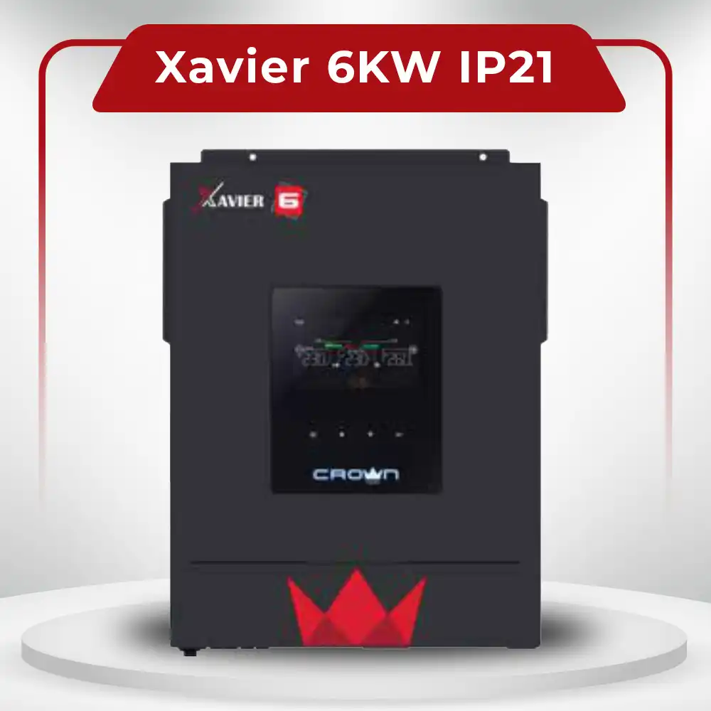 Crown Xavier 6KW IP21 Hybrid Off Grid Solar Inverter for Homes and Businesses
